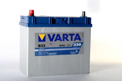Autobaterie Varta Blue Dynamic 45Ah 330A  545 157 033 pol + v Levo (ASIA úzký kontakt)