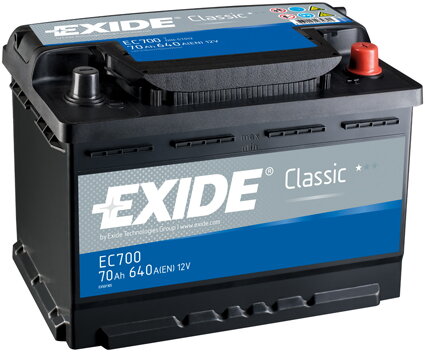 Autobaterie EXIDE CLASSIC 44Ah 360A EC441  PLUS POL VLEVO