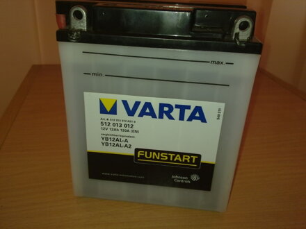 MOTOBATERIE VARTA YB12AL-A , YB12AL-A2 , 12Ah, 12V, 512 013 012 310  , YB12AL-A , 