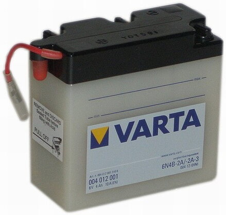 MOTOBATERIE VARTA 6N4B-2A , 6N4B-2A-3 , 4,Ah, 6V, 004 012 001 310,  baterie do motorky