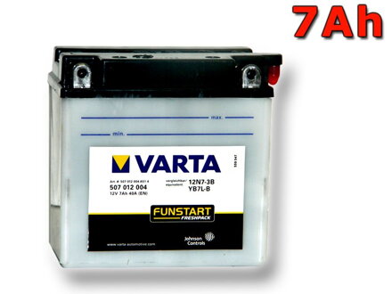 MOTOBATERIE VARTA 12N7-3B ,  YB7L-B ,  7Ah, 12V, 507 012 004 310