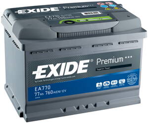 Autobaterie EXIDE Premium 77Ah 760A  EA770