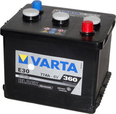 Autobaterie Varta Black Dynamic 6V 77Ah 360A  077 015 036 TRABANT